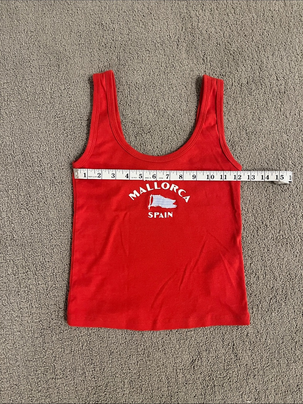 🩷 NWOT Abercrombie & Fitch 100% Cotton Spain Graphic Scoopneck Tank - Picture 3 of 11